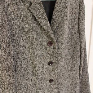 Womens blazer, 8P, gray and black